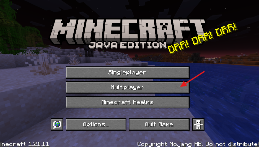 Minecraft launcher open with Java version selected